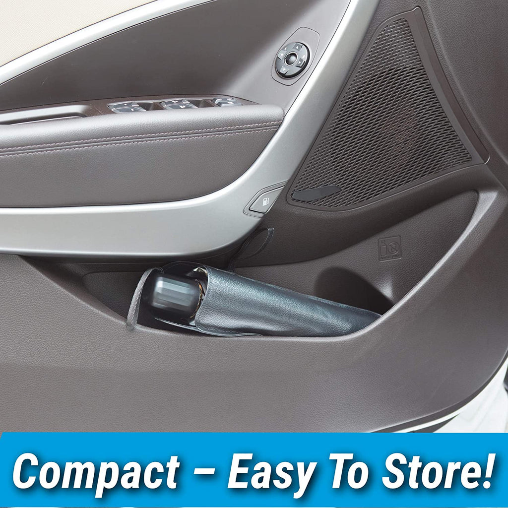 Compact design of the foldable car sunshade for easy portability.