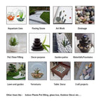 Multicolor decorative pebbles scattered beautifully in a lush garden environment.