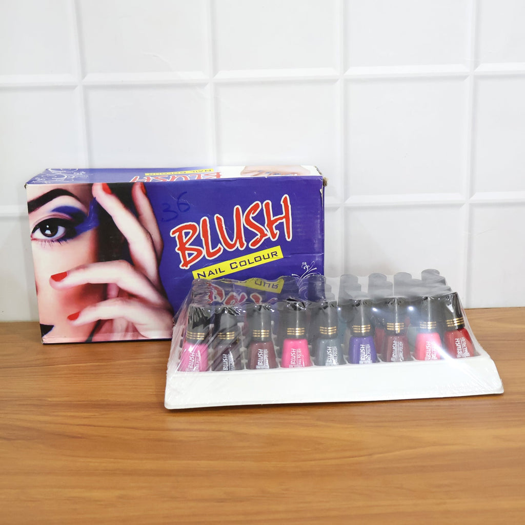 Collection of assorted mix colour mini matte glitter nail polish bottles