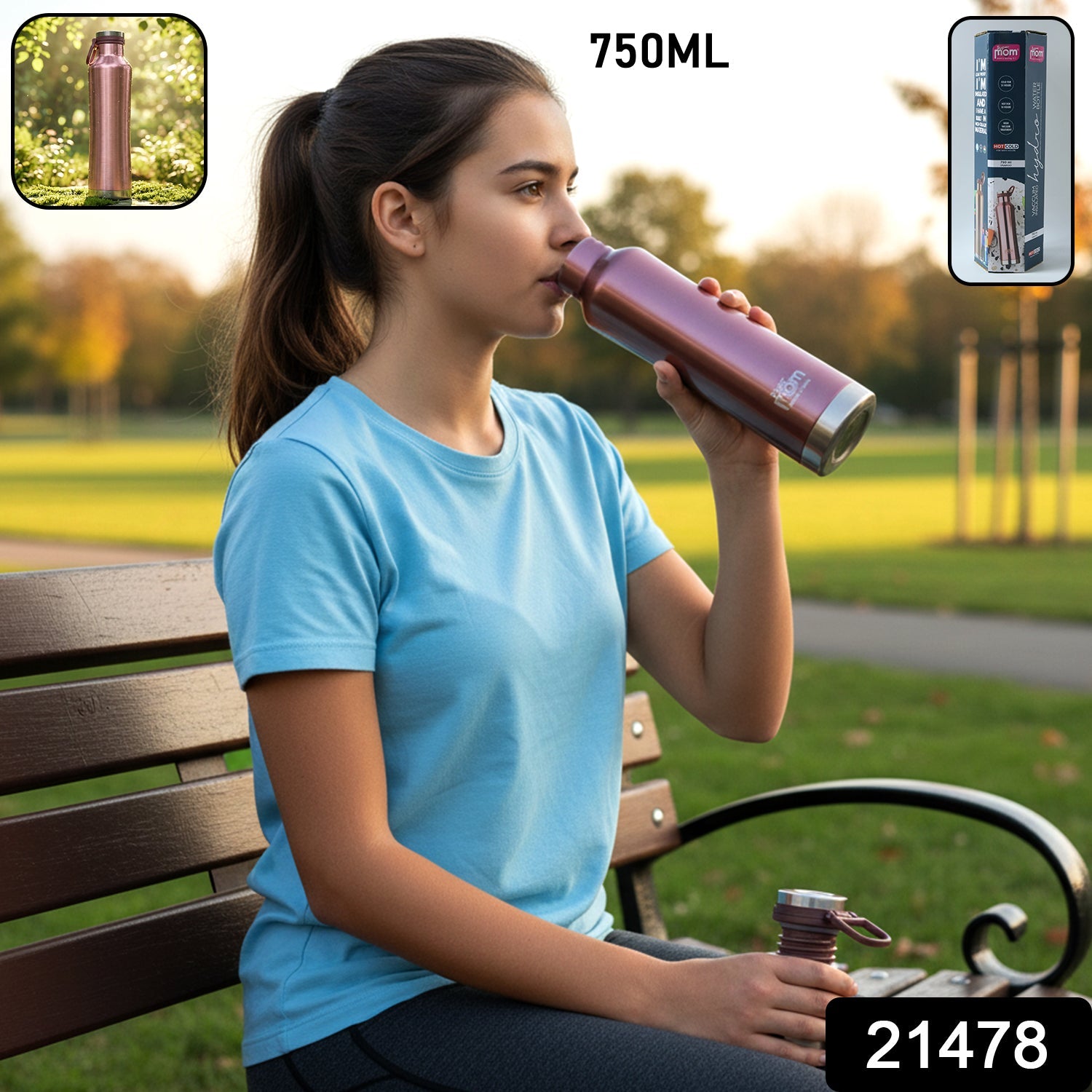 Durable stainless steel travel bottle for hot and cold beverages
