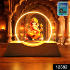 Glowing 3D Lord Ganesha LED night light with warm golden illumination