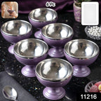 Stainless steel dessert cups with sturdy base for serving treats
