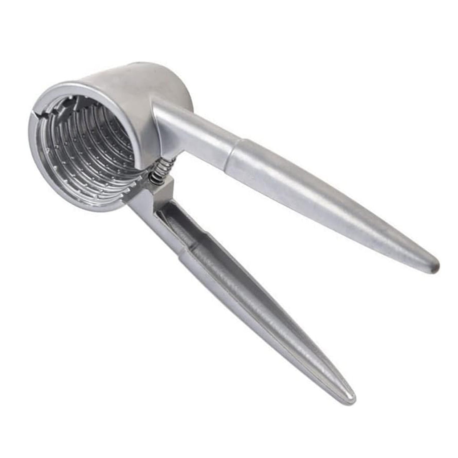 Die-cast stainless steel nut cutter demonstrating precise engineering for effective nut cracking.