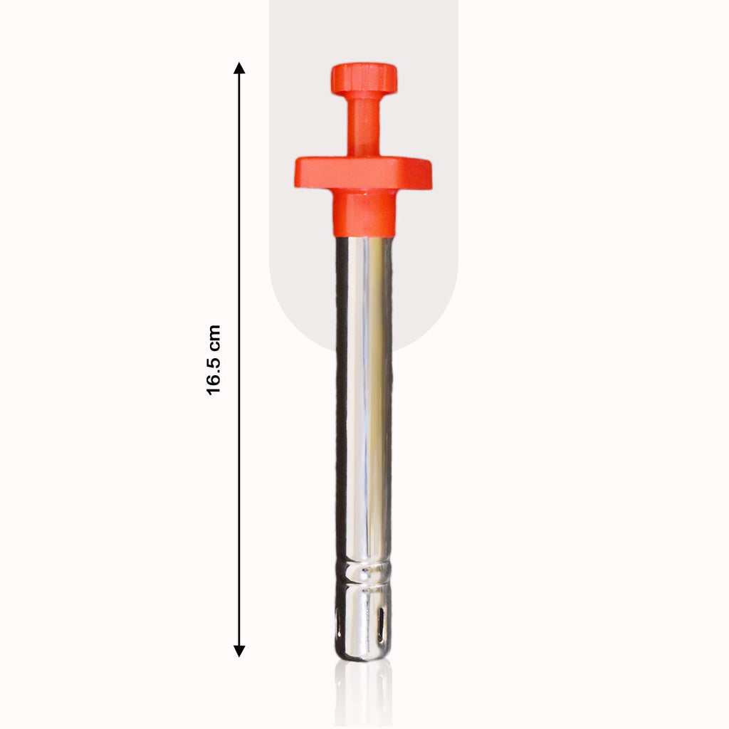 Side view of the gas lighter, emphasizing its ergonomic grip for comfortable handling.