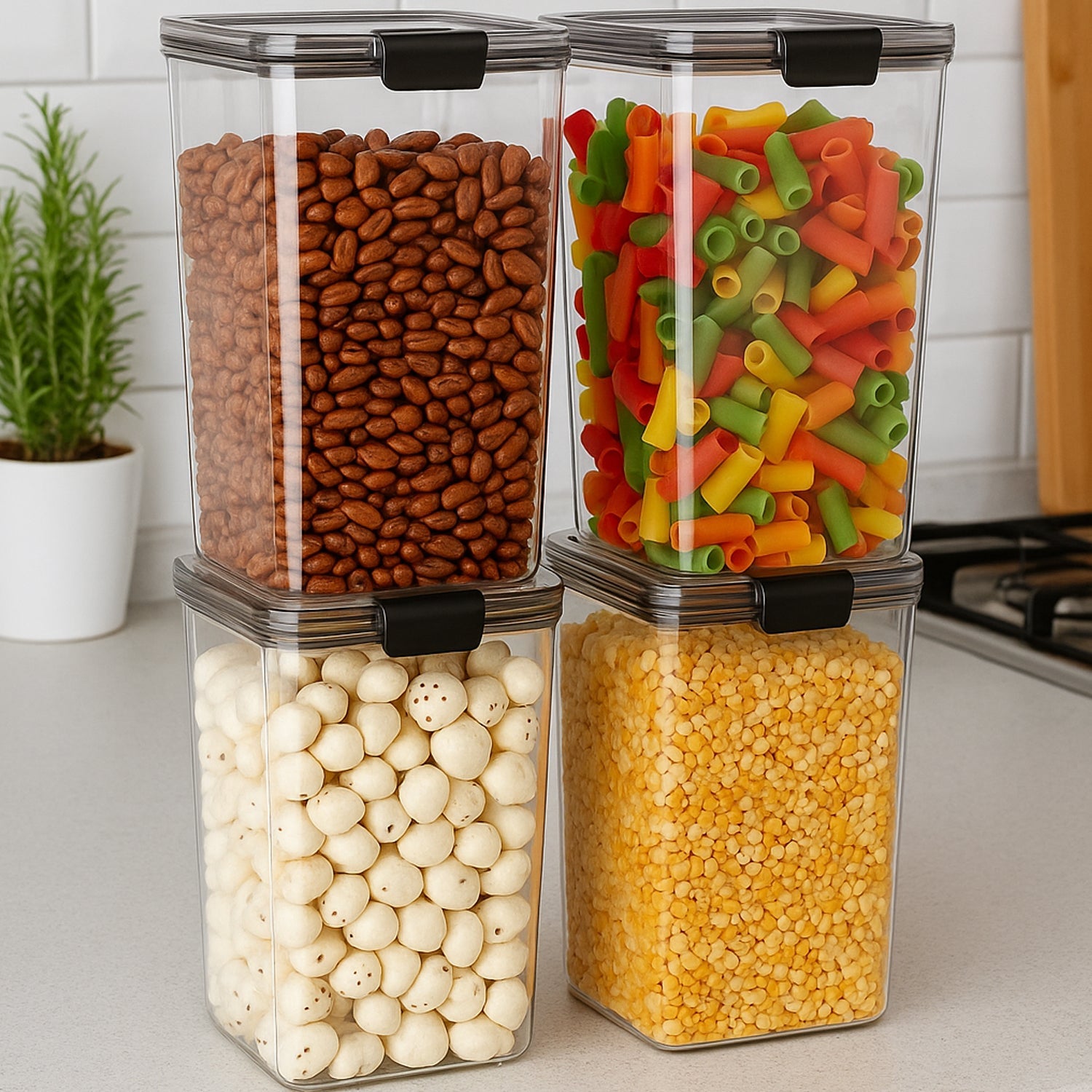 BPA-free airtight 1700 ML plastic container perfect for safe food storage