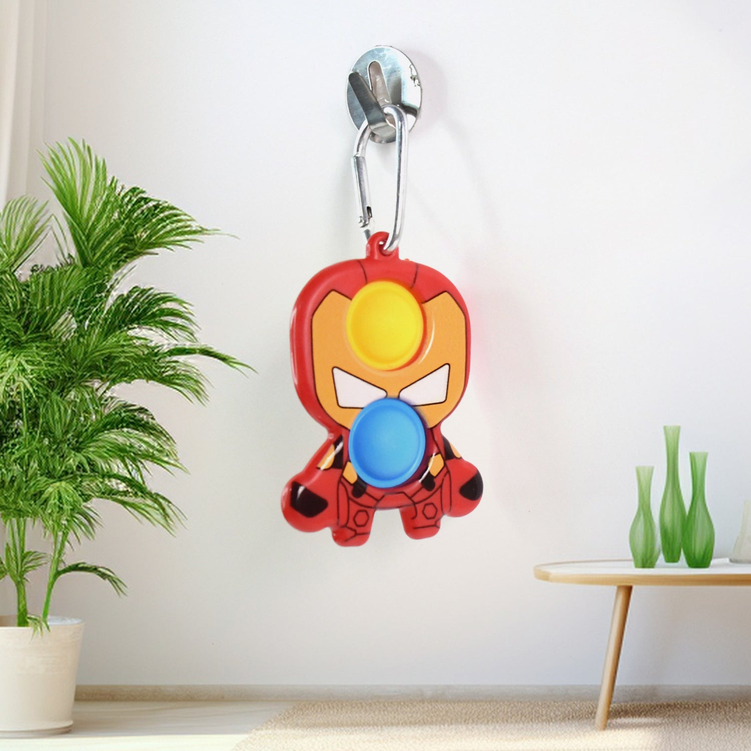 Iron Man themed keychain pop it toy for fans and gifts