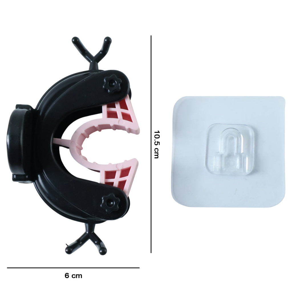 Compact no-drill mop and broom holder for home storage