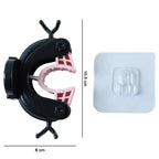 Compact no-drill mop and broom holder for home storage