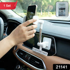 Adjustable car phone stand showing telescopic arm and cradle