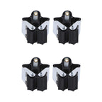 Variety of cleaning and garden tools neatly organized on multiple wall mount holders.