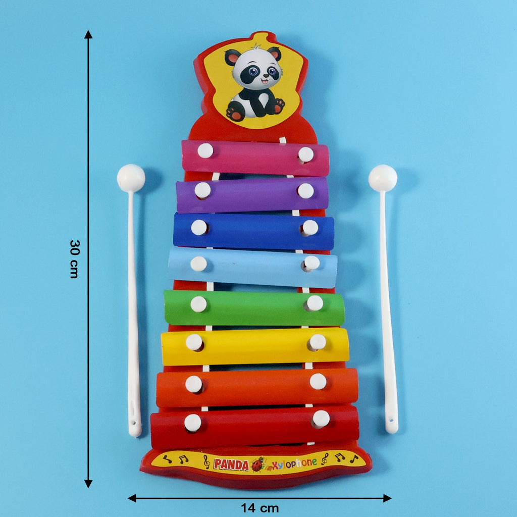 Handheld kids xylophone with multicolor bars for musical learning
