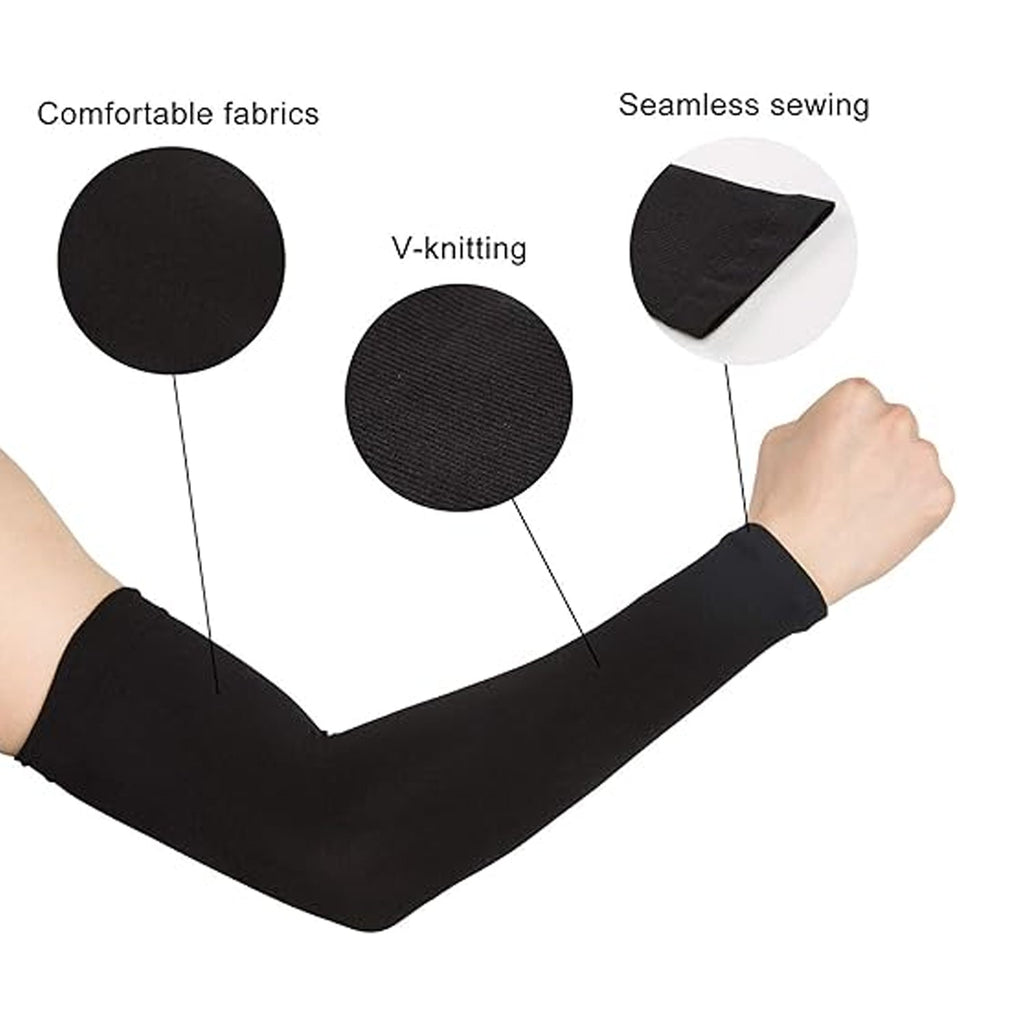 Side view of sport elbow brace compression sleeve on arm
