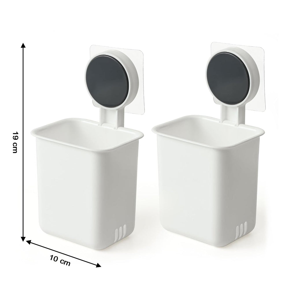 Modern bathroom storage organizer cups showing clean design