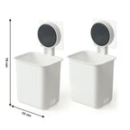Modern bathroom storage organizer cups showing clean design