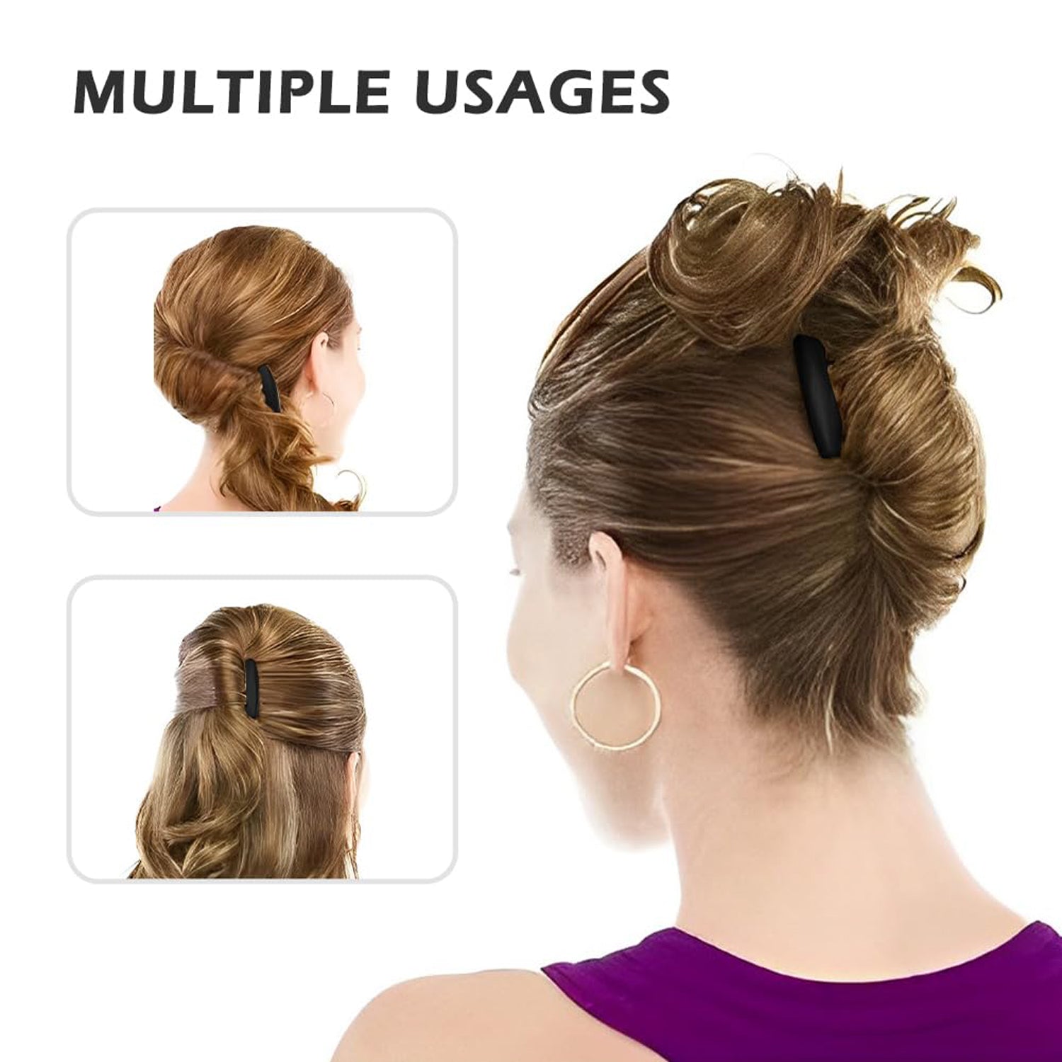 Volumizing hair comb clip helping to create stylish hair volume