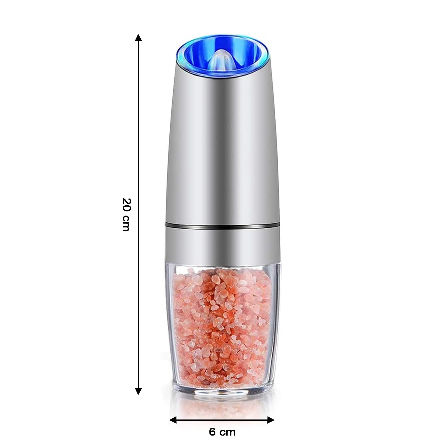 Modern automatic electric salt and pepper grinder with adjustable coarseness