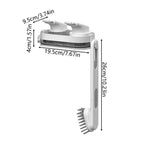 Compact kitchen cleaning kit with brush and storage tray on wall