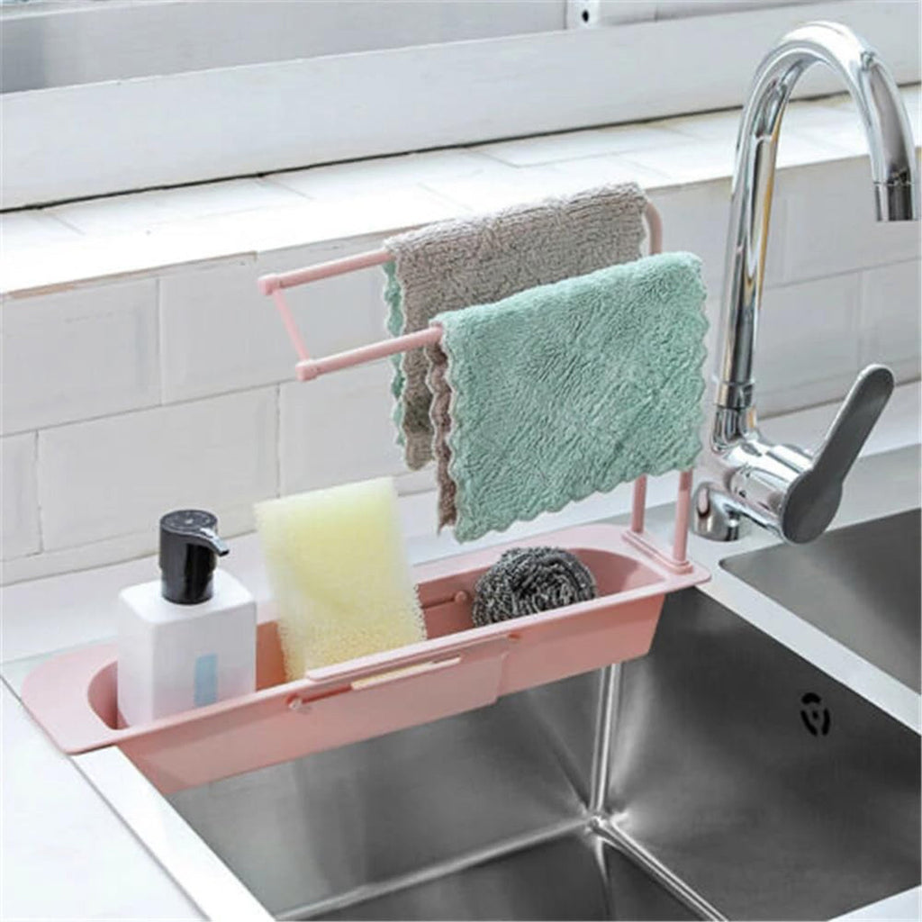 Kitchen countertop organizer rack for sinks to maintain clean and tidy space