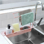 Kitchen countertop organizer rack for sinks to maintain clean and tidy space