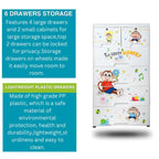 Bright and durable kids chest of drawers for clutter-free room storage