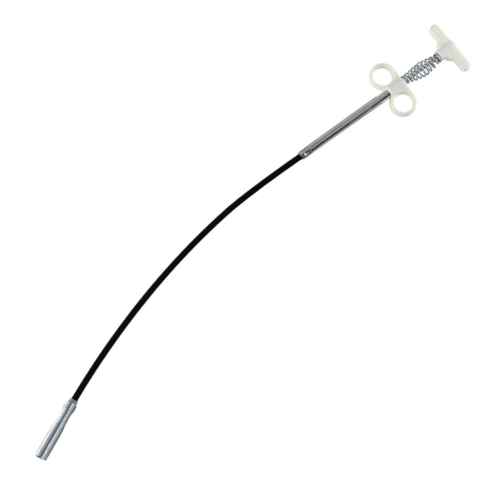 User holding the handle of the Drain Cleaner Tool, showing its ergonomic design.