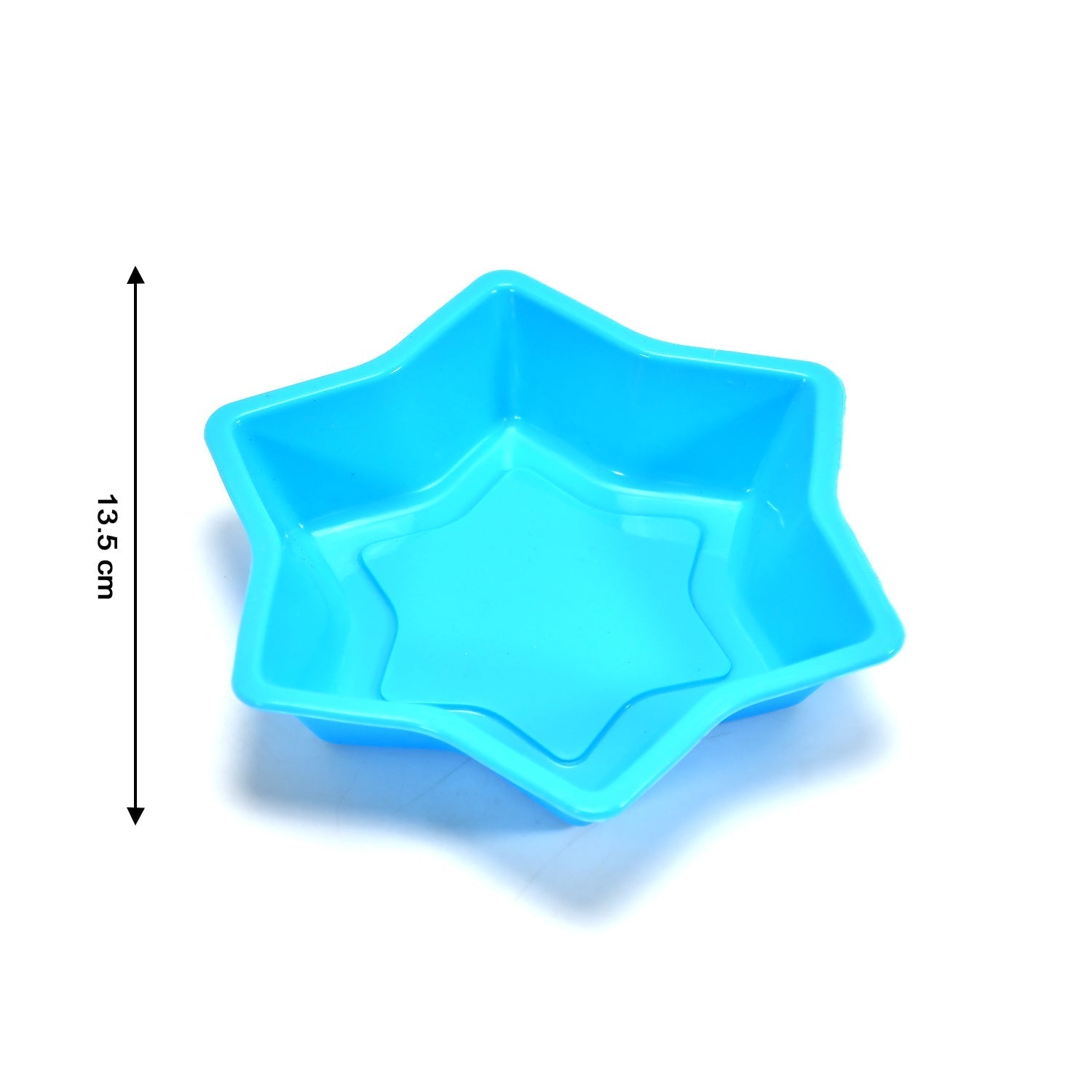 Star-shaped silicone mold suitable for both resin and baking projects.