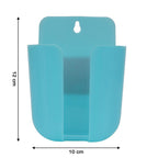 Detailed view of the integrated charging port on the wall phone stand.