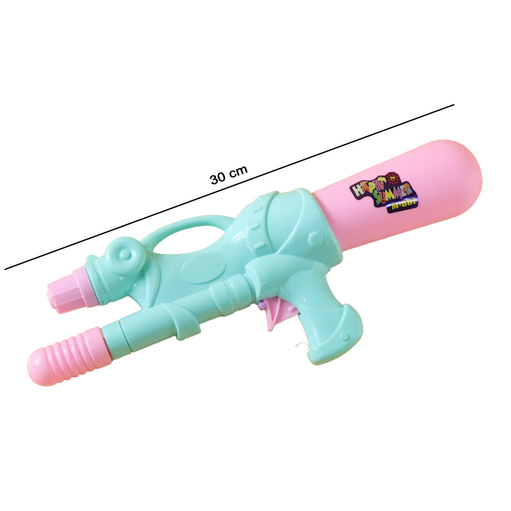 Easy fill manual water gun with long tank barrel
