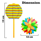 Side view of Spin Flower Candy rotating stress relief toy