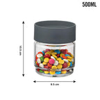 Lockable transparent jar for cereals, pulses, and spices storage
