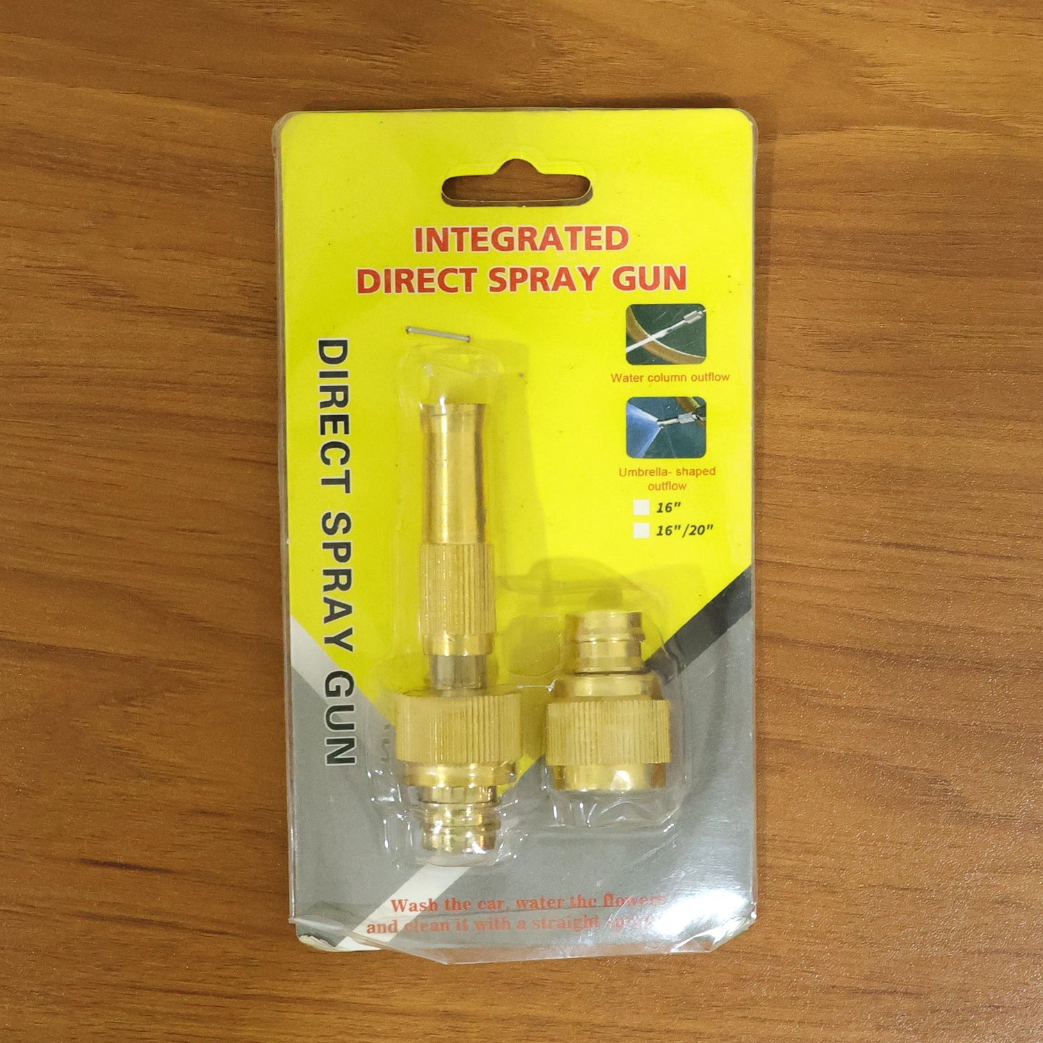 Sturdy brass hose nozzle for outdoor watering tasks