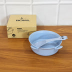 Lightweight kids meal bowl set crafted from eco-friendly wheat straw