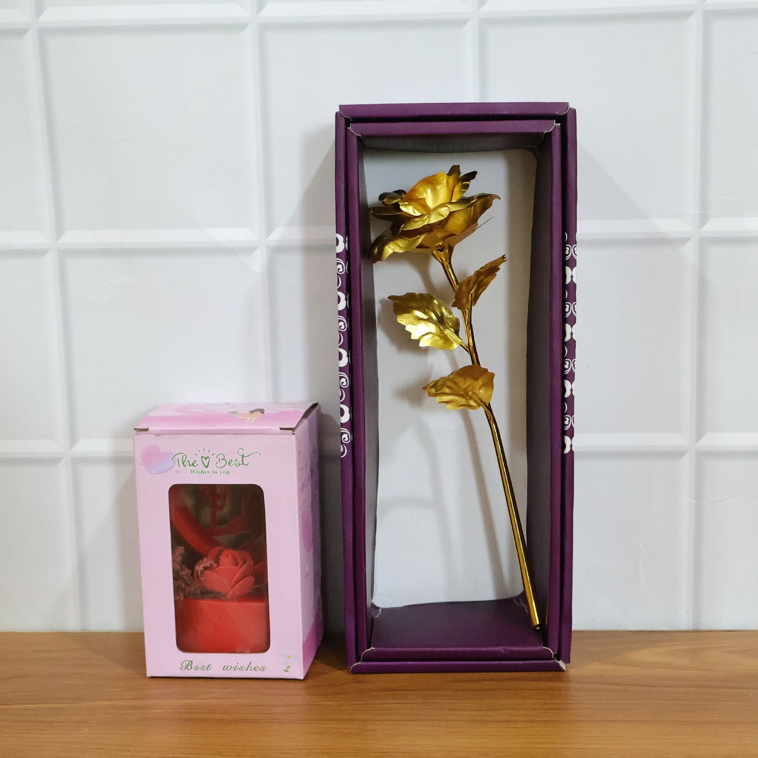 Heart Love Decorative Showpiece gift set components displayed