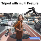 Mobiléon vlogging kit showing microphone and lighting setup for clear audio and bright video