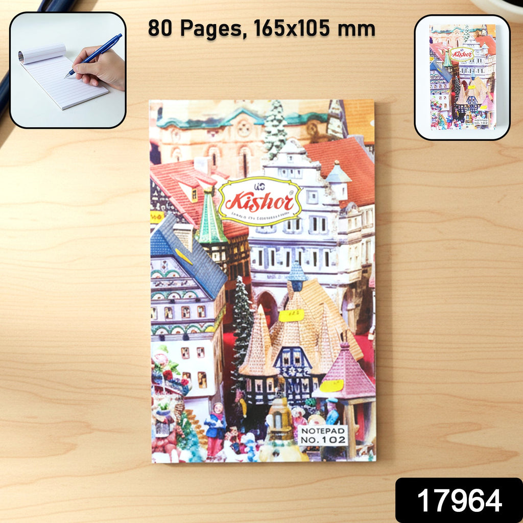 Compact pocket-sized writing notepad for office and school use