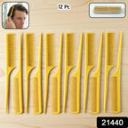 Salon use tail comb set for hair sectioning and styling
