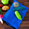 Zippered mesh vegetable fridge storage bag for fresh produce.
