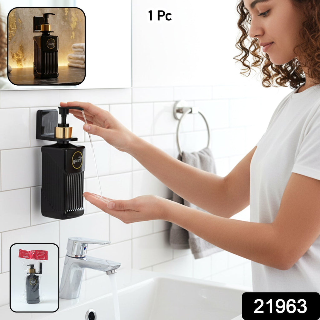 Wall-mounted soap dispenser pump bottle for kitchen and bathroom sink