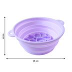 Silicone ice bath bowl folded flat for easy storage and travel