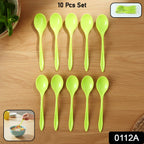 Close-up of a single white plastic spoon, highlighting its smooth, ergonomic design.