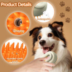 Detailed view of the steam outlet on the pet grooming brush.