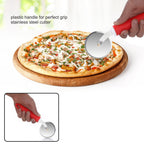 The Ganesh pizza cutter from various angles, emphasizing its durable construction.