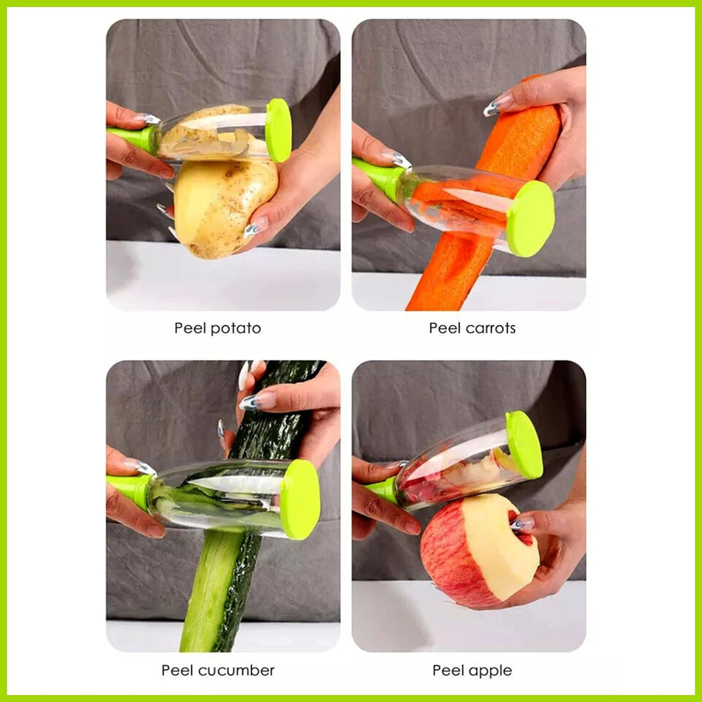 Hand using the durable Smart Vegetable Peeler to prepare vegetables.