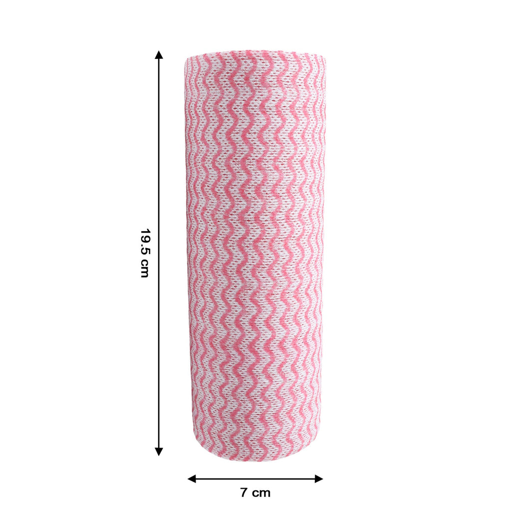 Pack of reusable kitchen cleaning cloth roll sheets