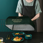 Soft and silky plain velvet material draped for elegant dressmaking.