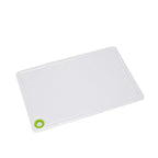 Colorful and practical plastic chopping board, perfect for daily kitchen tasks.
