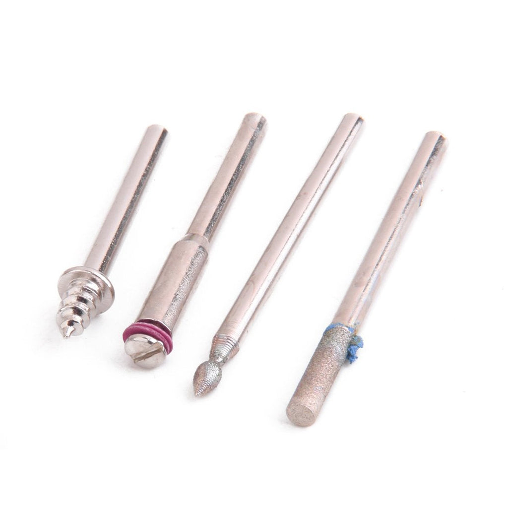 A detailed shot of the cutting and grinding attachments included in the 105-piece rotary tool accessory set.