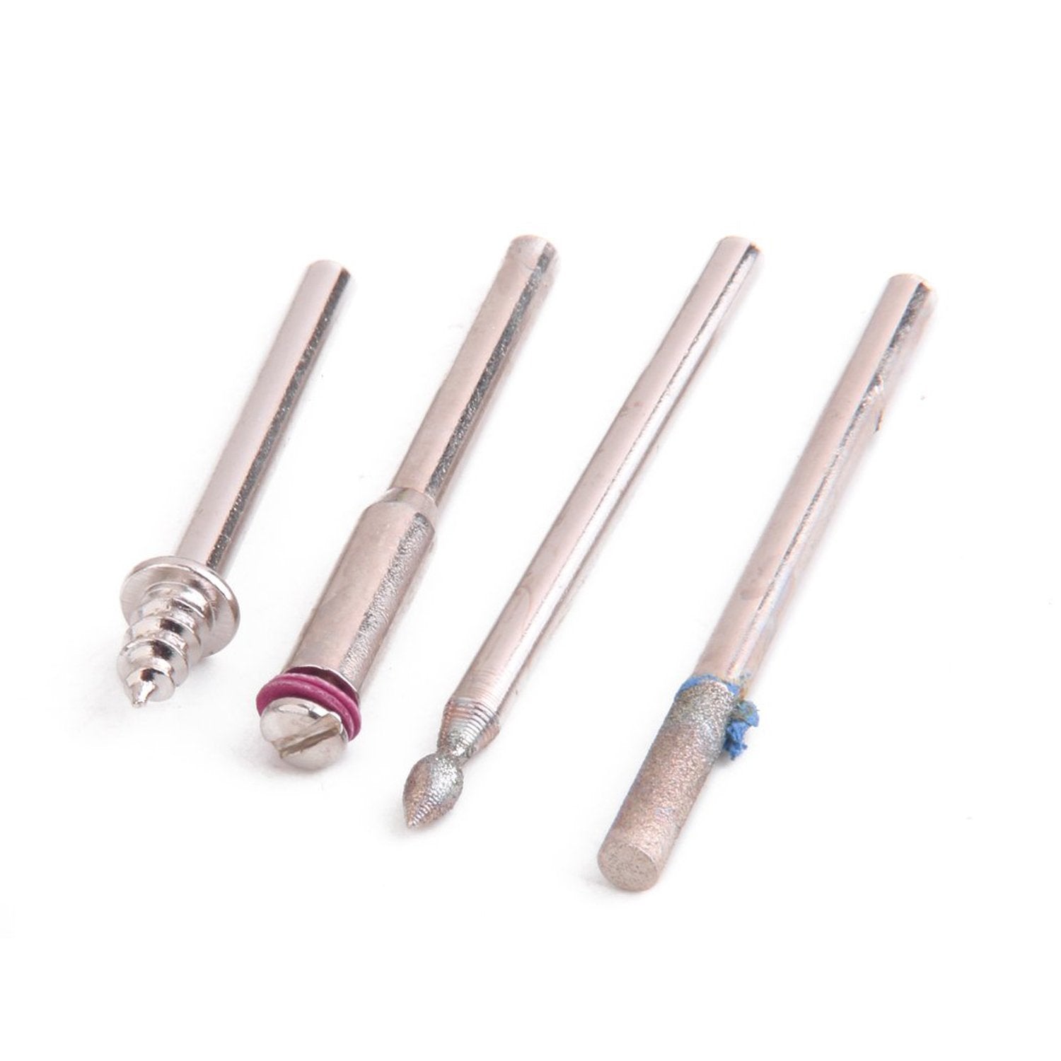 A detailed shot of the cutting and grinding attachments included in the 105-piece rotary tool accessory set.