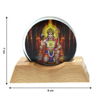 Close-up view of Hanuman Ji night lamp detailing with bright LED illumination