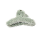 Stylish plush hair claw clip in an elegant design, suitable for various hairstyles.